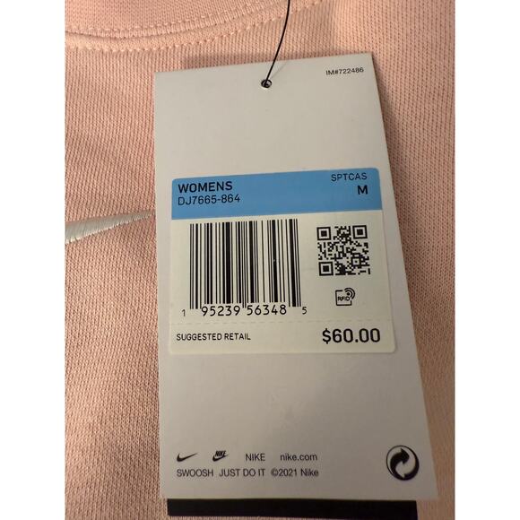 NEW Nike Phoenix Fleece Crew Women’s Sweatshirt Pink Size Medium DJ7665‑864 - Picture 9 of 10